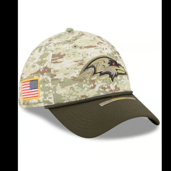 Baltimore Ravens New Era Camo 2025 Salute to Service 39THIRTY Flex Hat L/XL - Picture 2 of 11